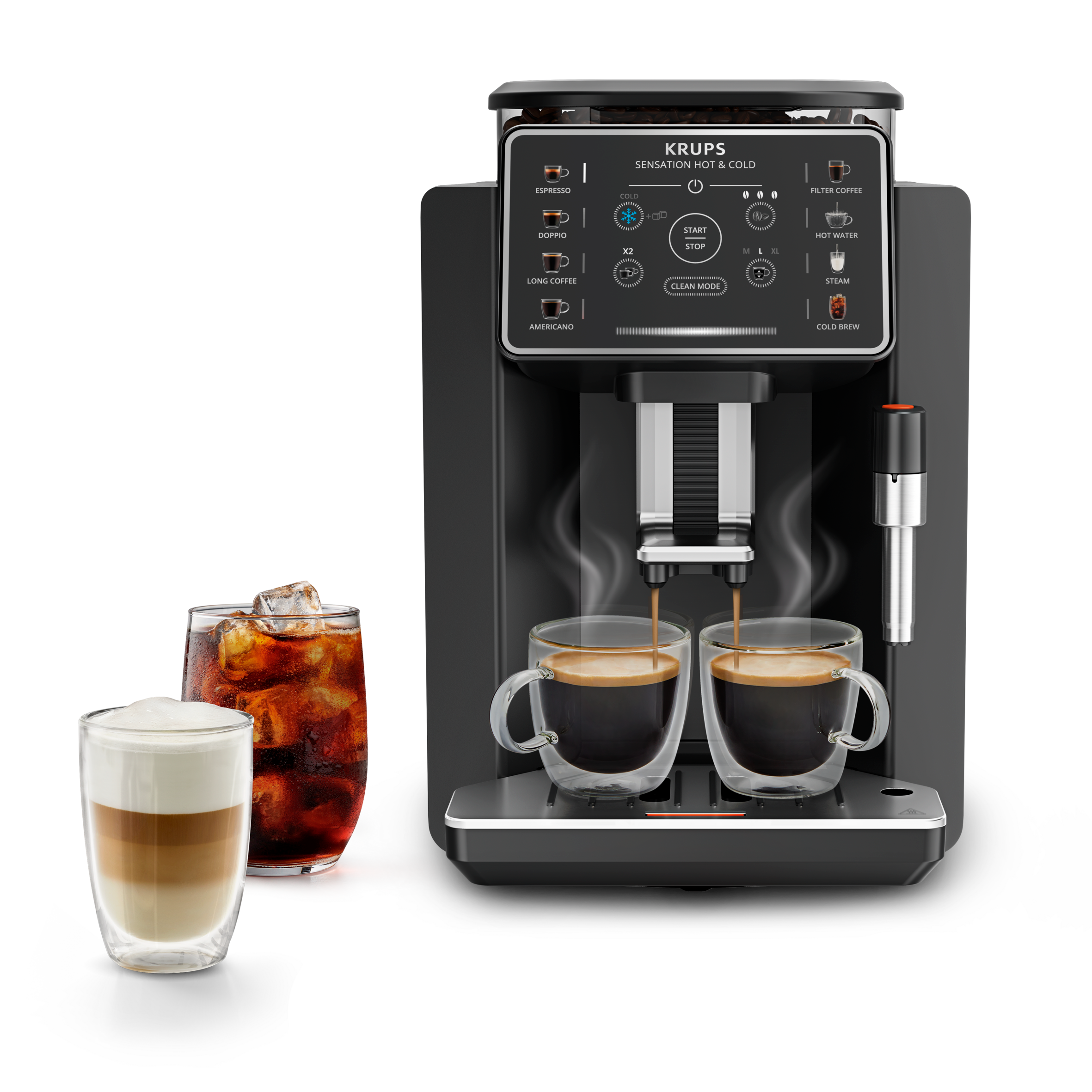 Sensation Hot & Cold, Machine à café automatique, 12&nbsp;recettes, Cold brew