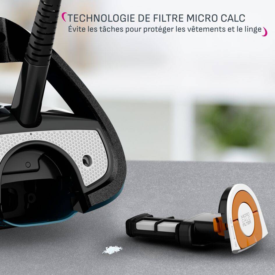 Ultimate Pure, Fer à Repasser Vapeur, 60 g/min, Pressing 300 g/min, Filtre Micro Calc, Calor