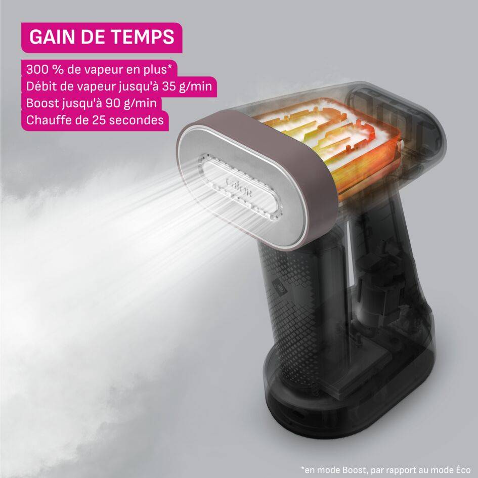 Pure Force 2-en-1, Défroisseur à main et fer à repasser, 1800 W, 35 g/min, Calor