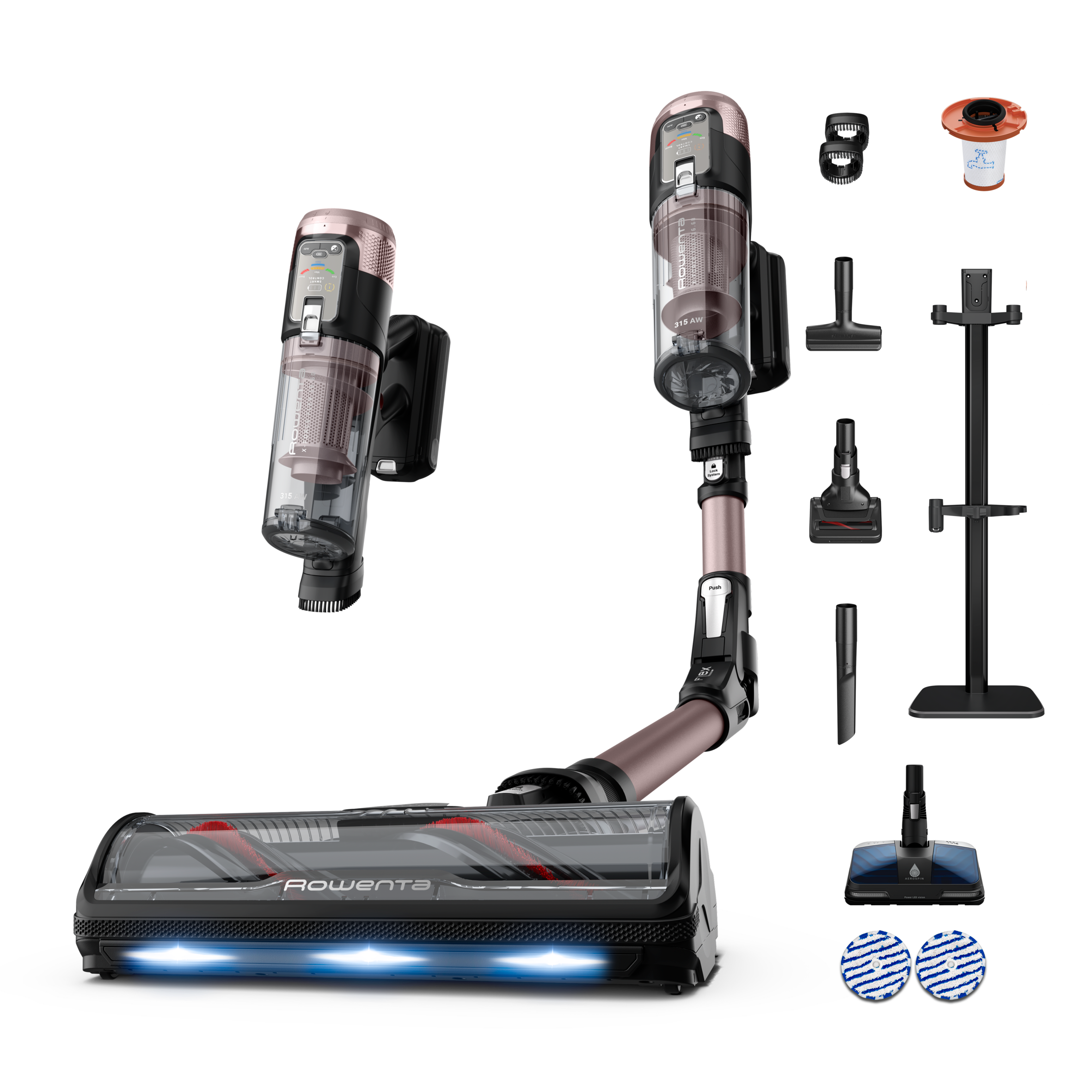 X-Force Flex 16.60 Aqua, Aspirateur balai sans fil, 315 AW, 120 min, Tête Lavante