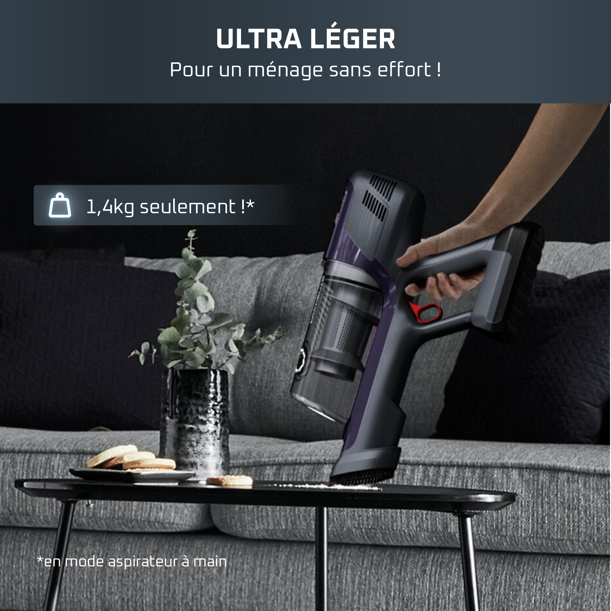 X-Pert 6.60, Aspirateur balai sans fil, 100W, 45min, Allergie