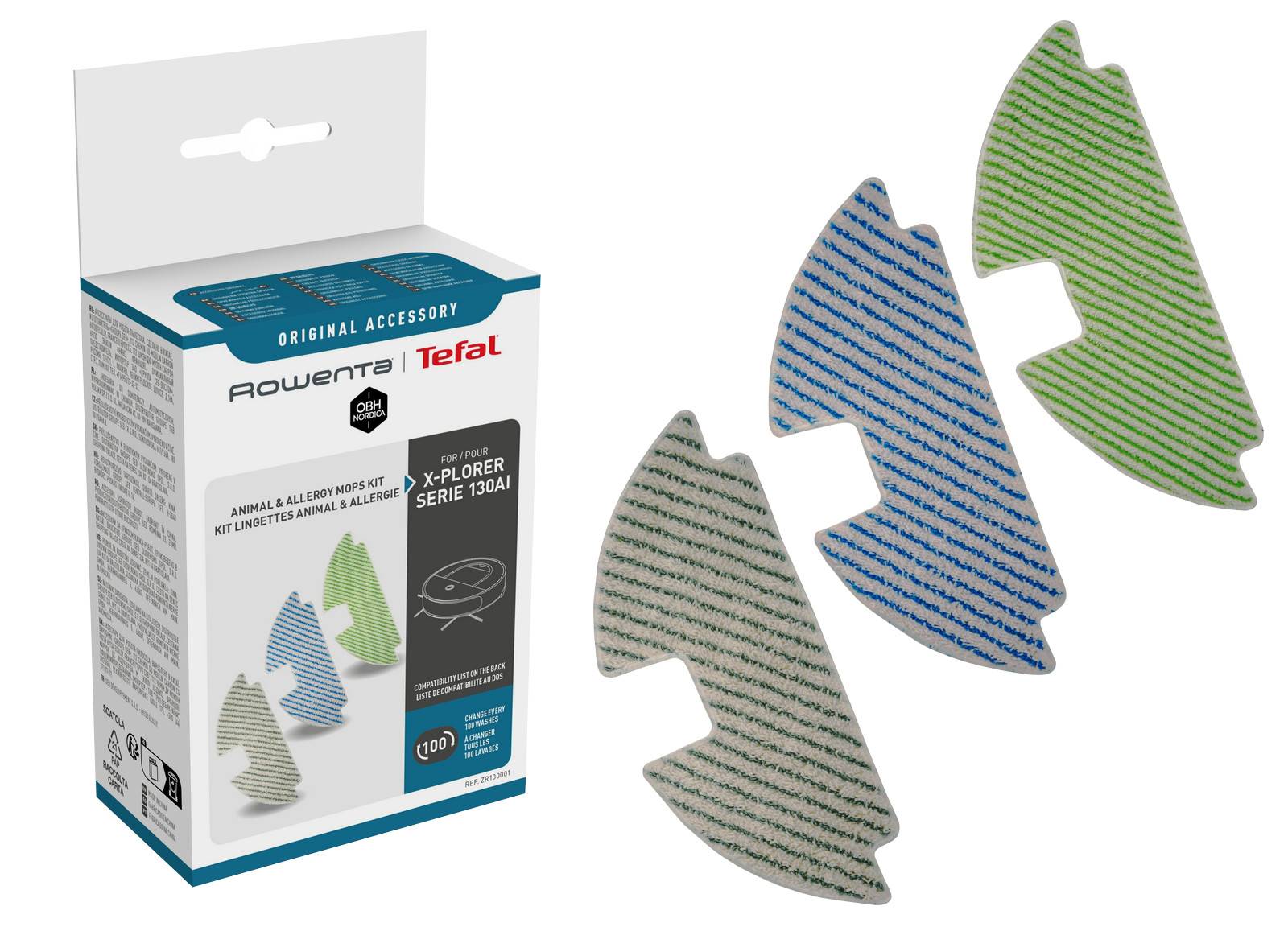Kit de 3 lingettes aspirateur robot ZR130001