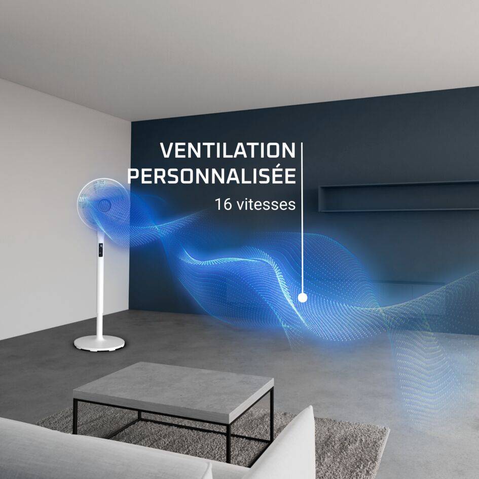 Turbo Silence Extrême&nbsp;+ Ventilateur sur pied, Puissant, Silencieux, Ecoénergétique