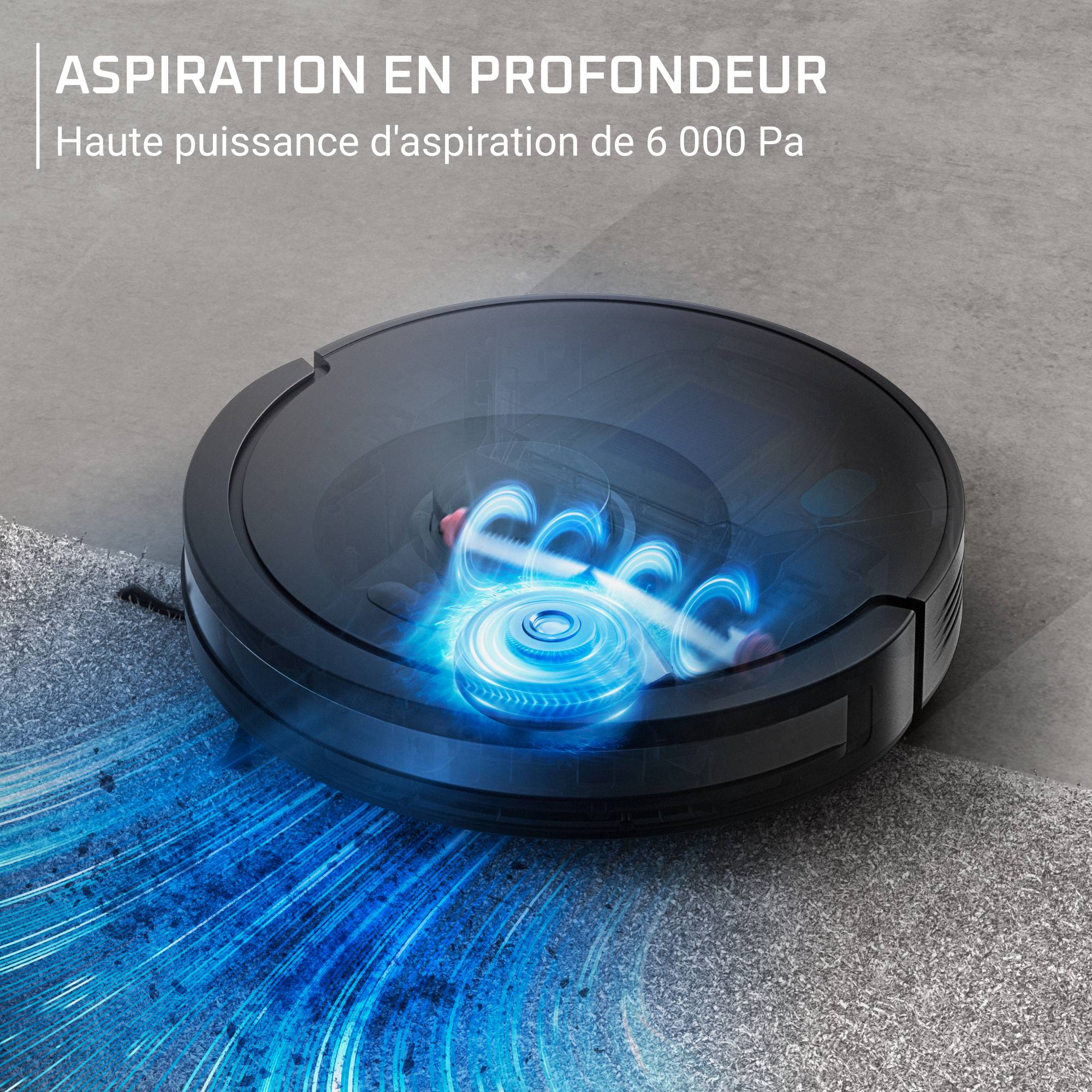 X-PLORER Serie 85, Aspirateur robot laveur, 6 000 Pa, Détection laser à 360°