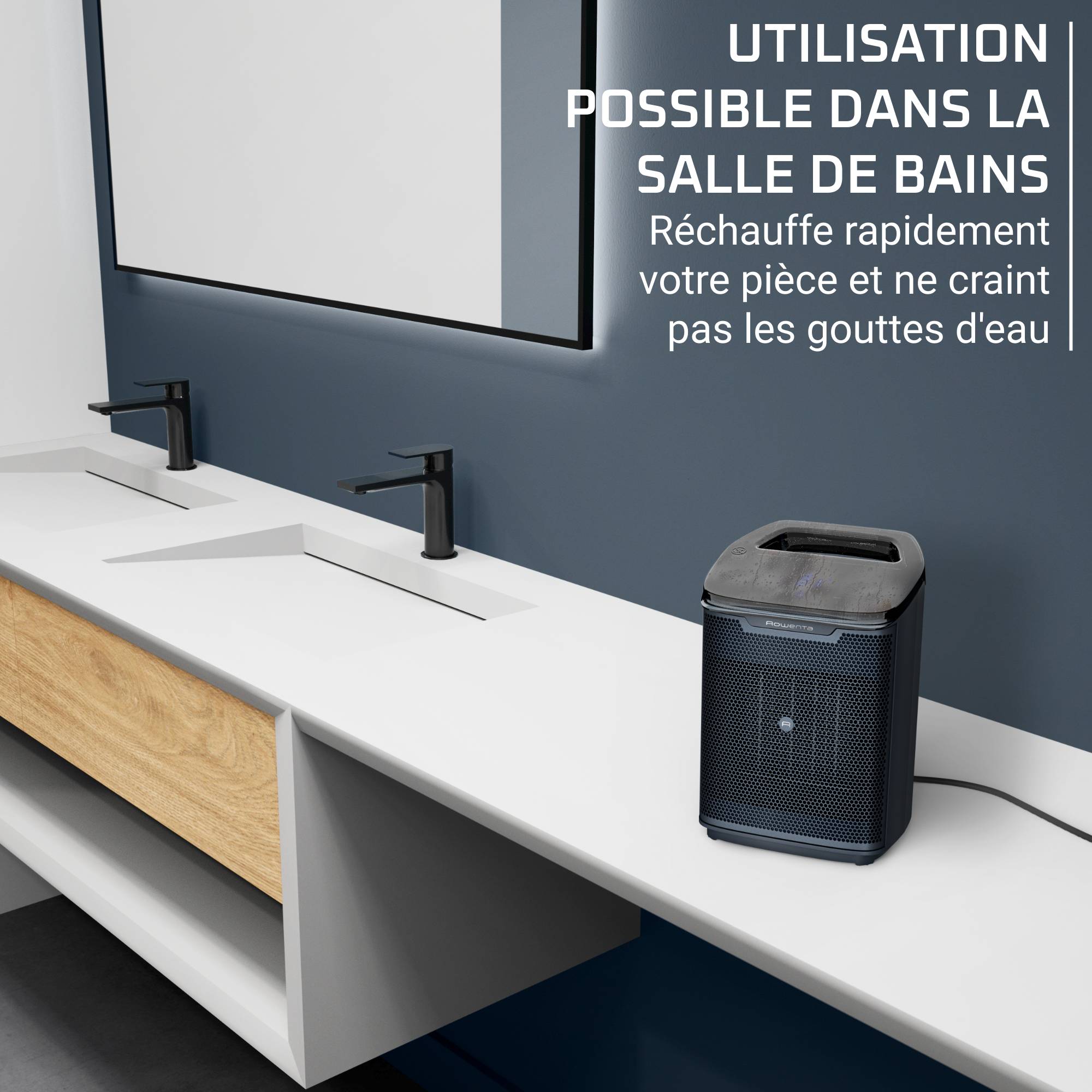 Intense Comfort+ Aqua, Radiateur d'appoint pour salle de bains, 2 000 W