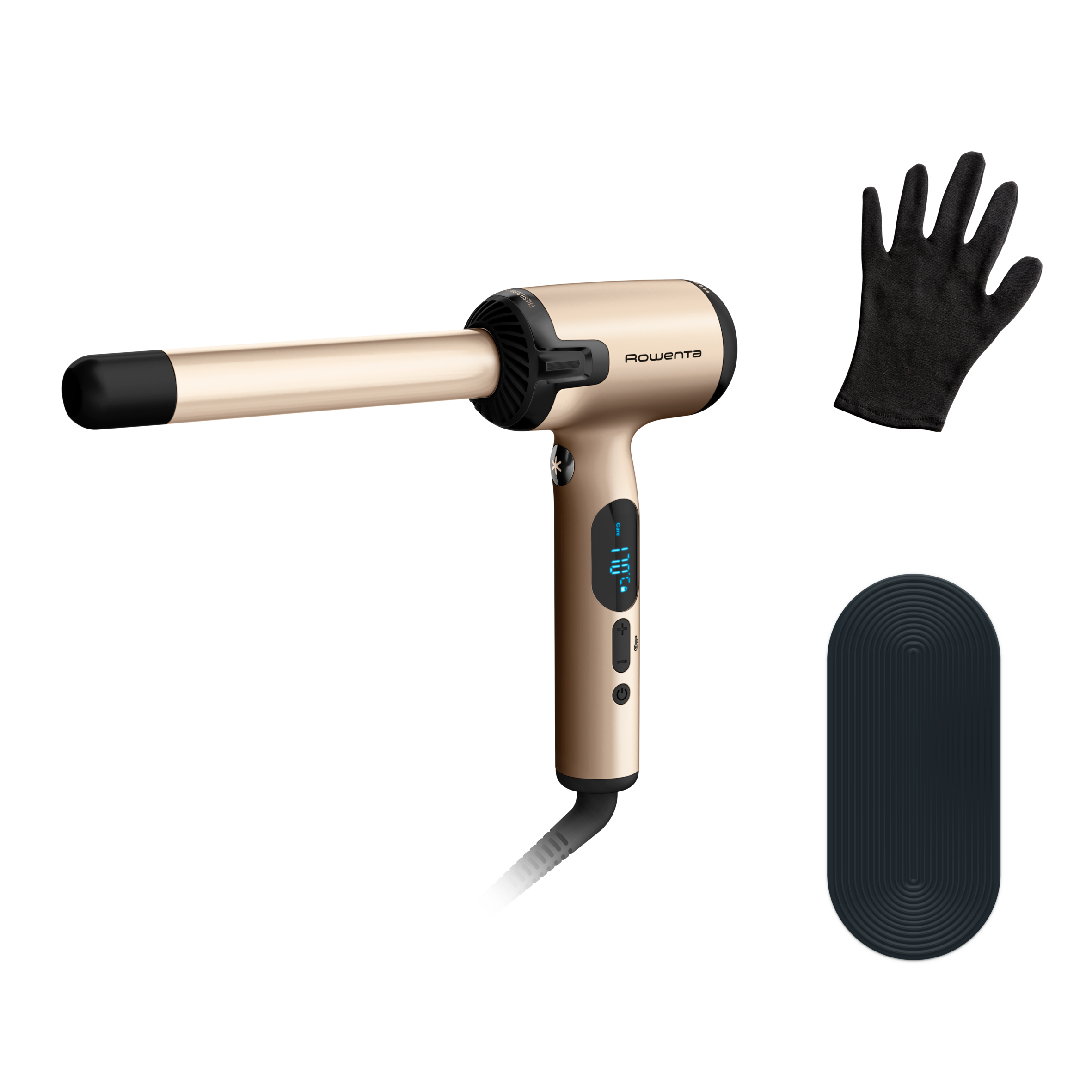 Air Curl Pro, Fer à boucler, Forme en L, Flux d'air doux, 8 températures CF4311F0