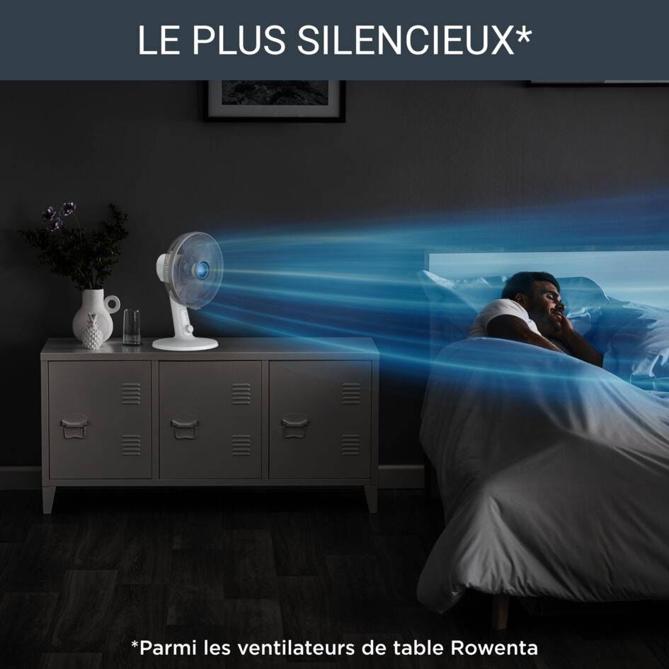 Turbo Silence Extrême+, Ventilateur de table, 45m3/min, silencieux 38dB