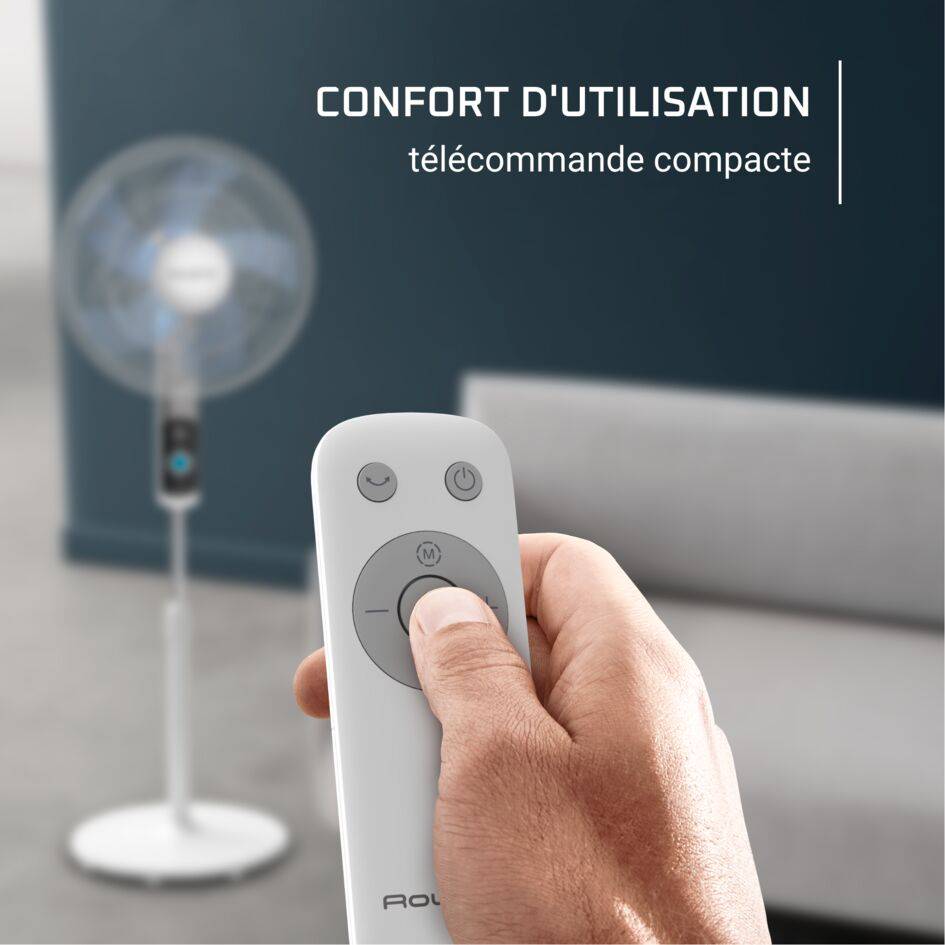 Turbo Silence Ventilateur sur pied, Silencieux, Puissant, Ecoénergétique