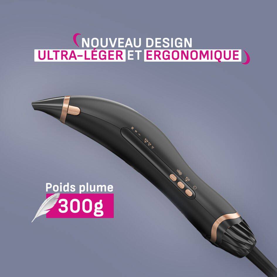 Air Motion, Sèche-cheveux Lissant, Léger, Moteur Digital, Effet Coanda, Calor