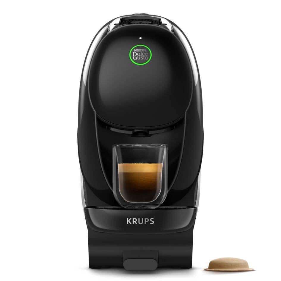 NESCAFE DOLCE GUSTO NEO CAFFE - Machine À Café KRUPS  pour Dosettes Compostables - Technologie Brevetée SmartBrew 3-En-1 - Cafetière Connectée - Cafés noirs, KP830810