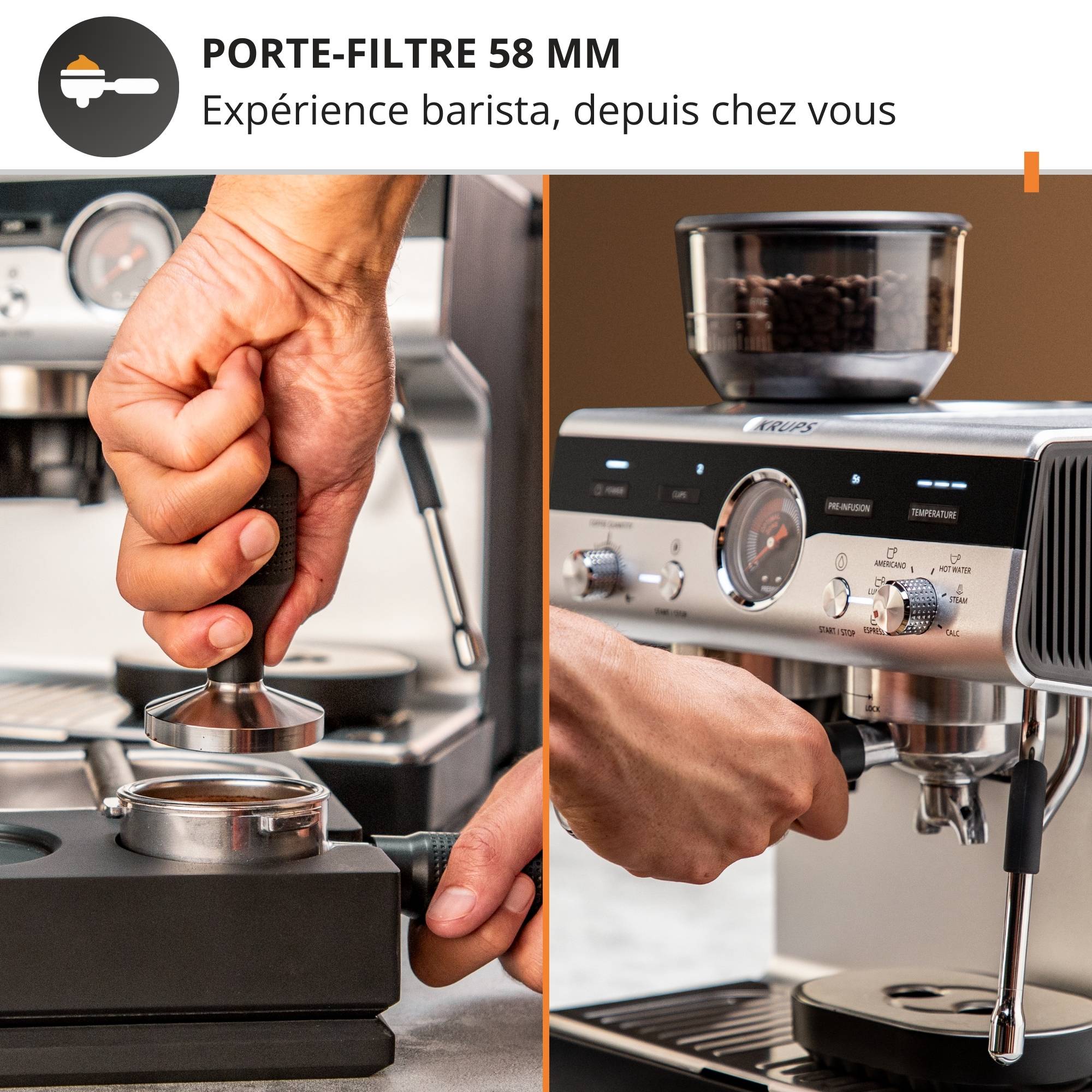 Precision, Machine espresso manuelle avec broyeur