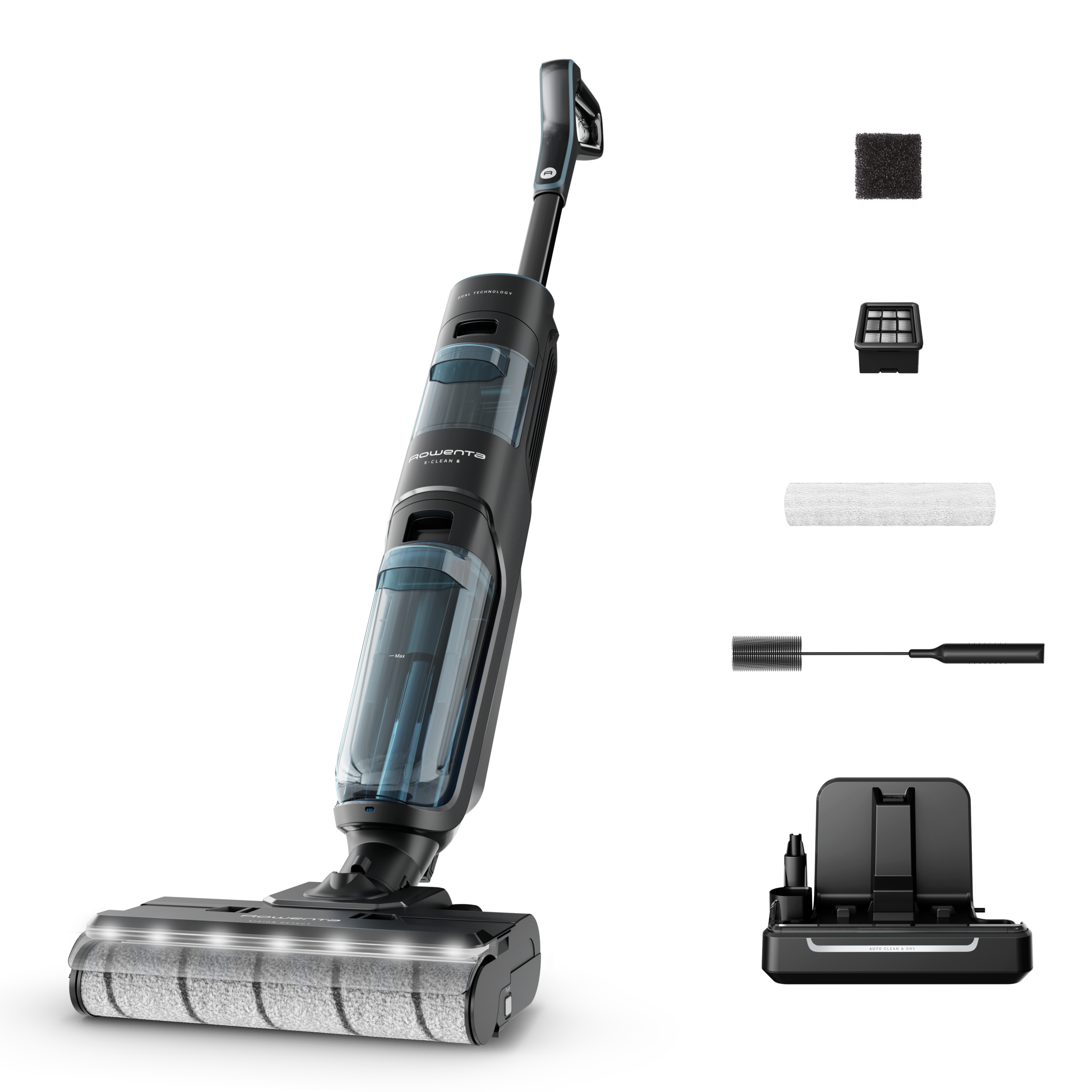 X-Clean&nbsp;5, Aspirateur laveur sans fil, Nettoyage 2-en-1, Éclairage LED intégré