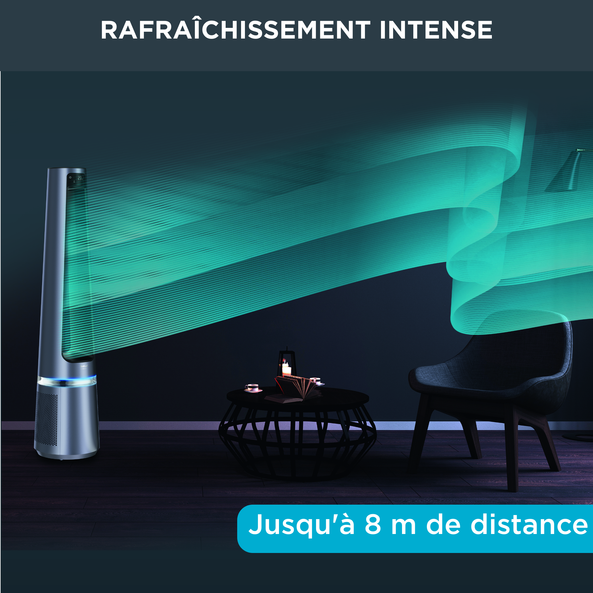Eclipse 2-en-1, Purificateur Ventilateur, Filtration 99.95%, Silencieux 32dB