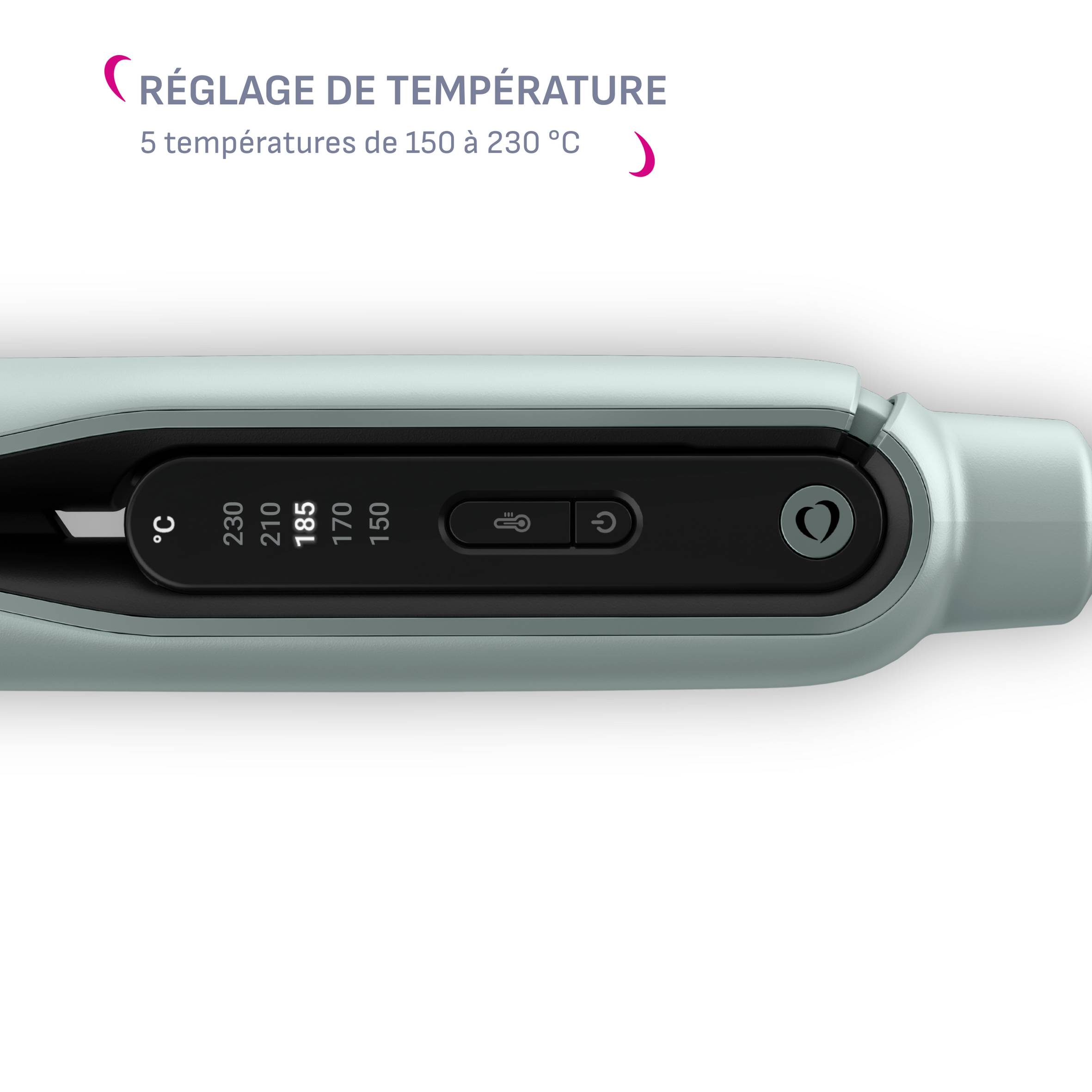 Thermoglide, Lisseur, Lissage et boucles, Glisse parfaite, Brillance, Calor