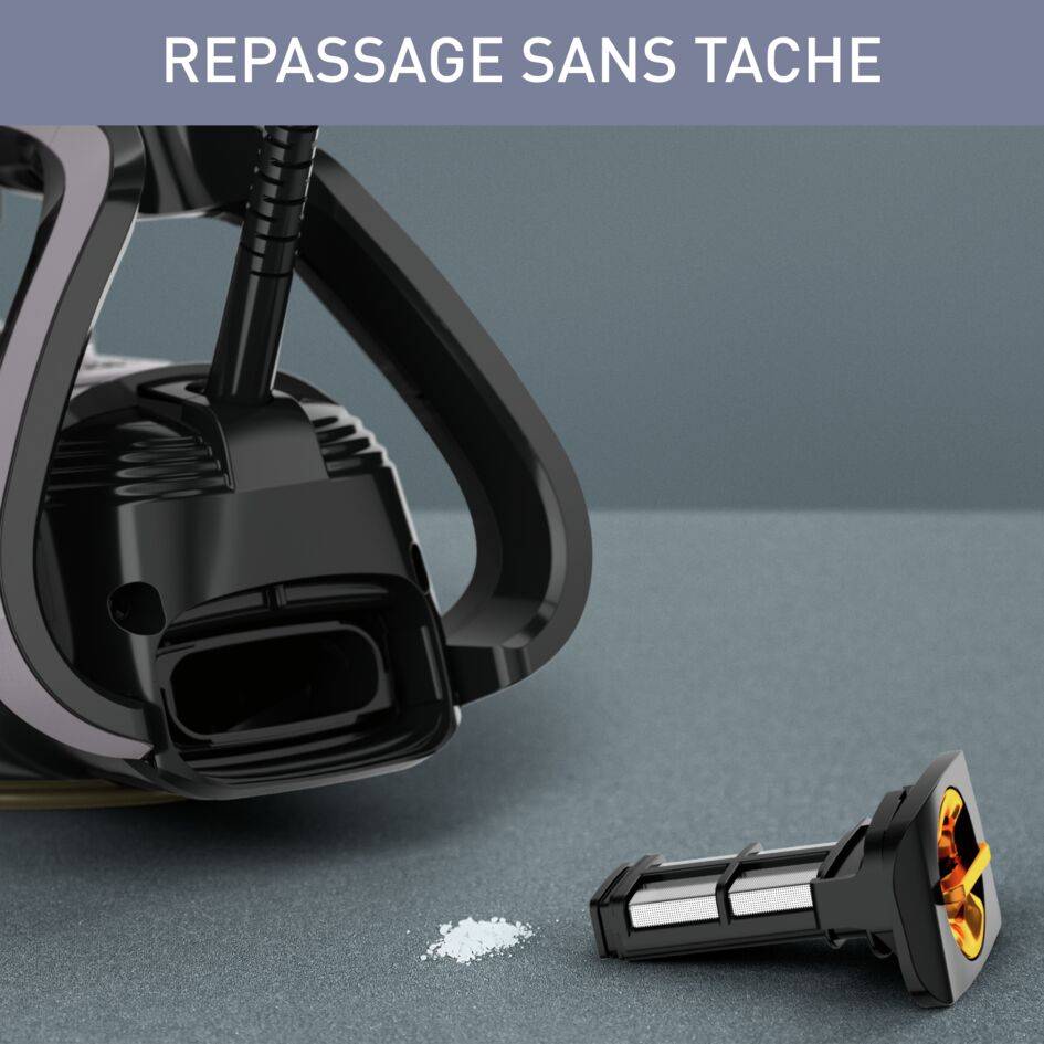 Puregliss, Fer à Repasser Vapeur, 50g/min, Pressing 280 g/min, Filtre Micro-Calc, Calor