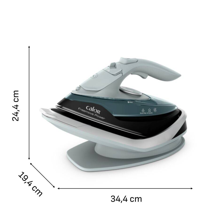 Freemove Power, Fer à Repasser Vapeur sans Fil, 40 g/min, Léger et Efficace,  Calor