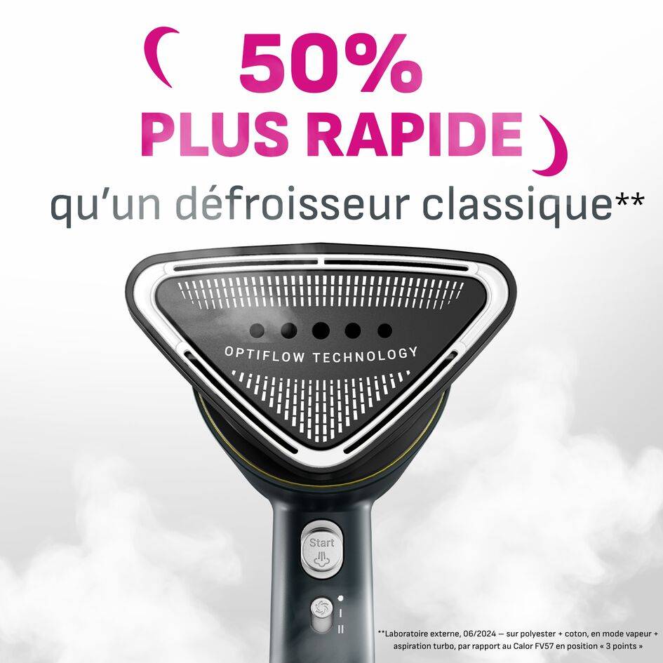 AeroSteam, Défroisseur à main révolutionnaire, Résultats d'un fer en un seul passage*, Réservoir 100 ml, Calor