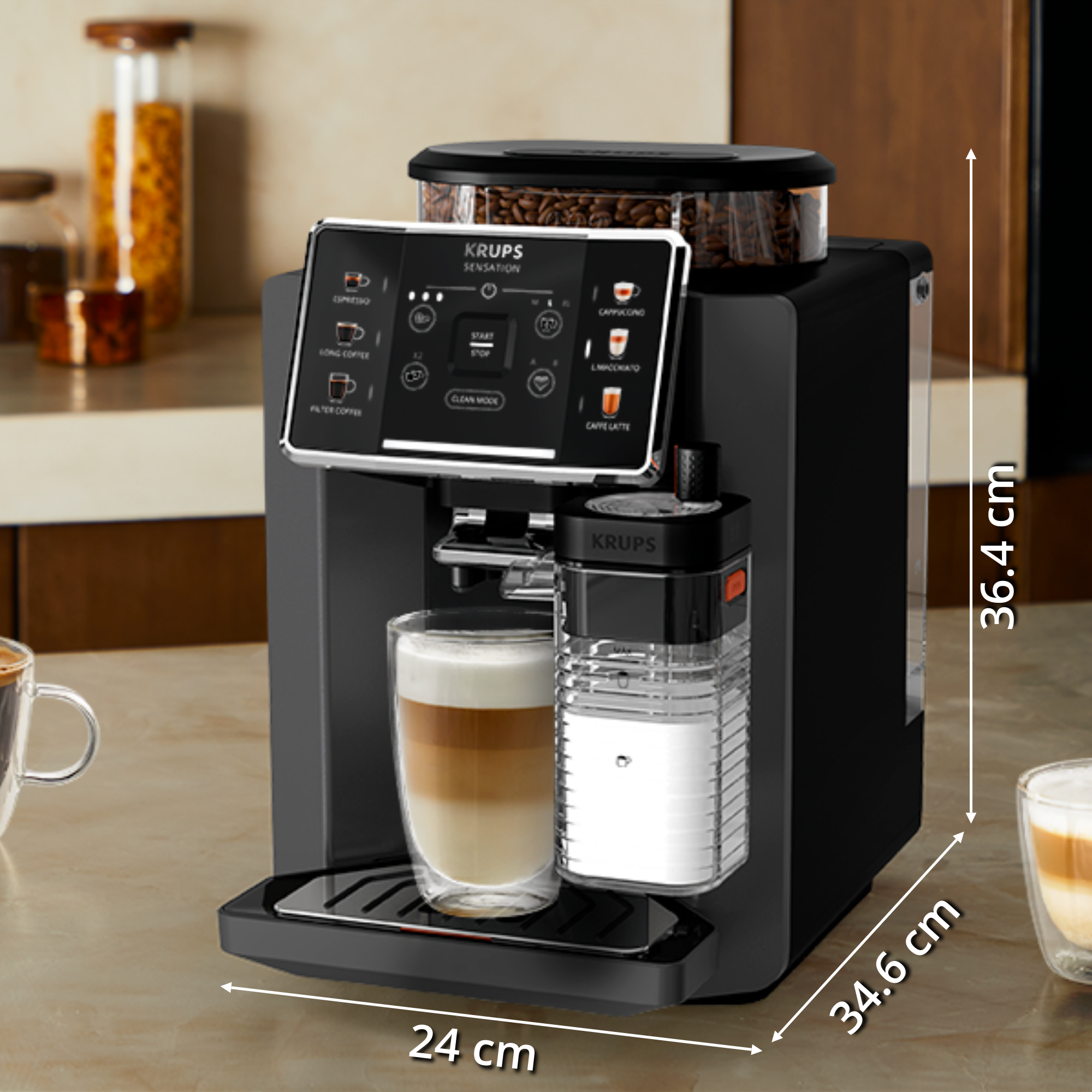 Machine à café grains Sensation Lait M85 GRIS + kit d'accessoires d'entretien