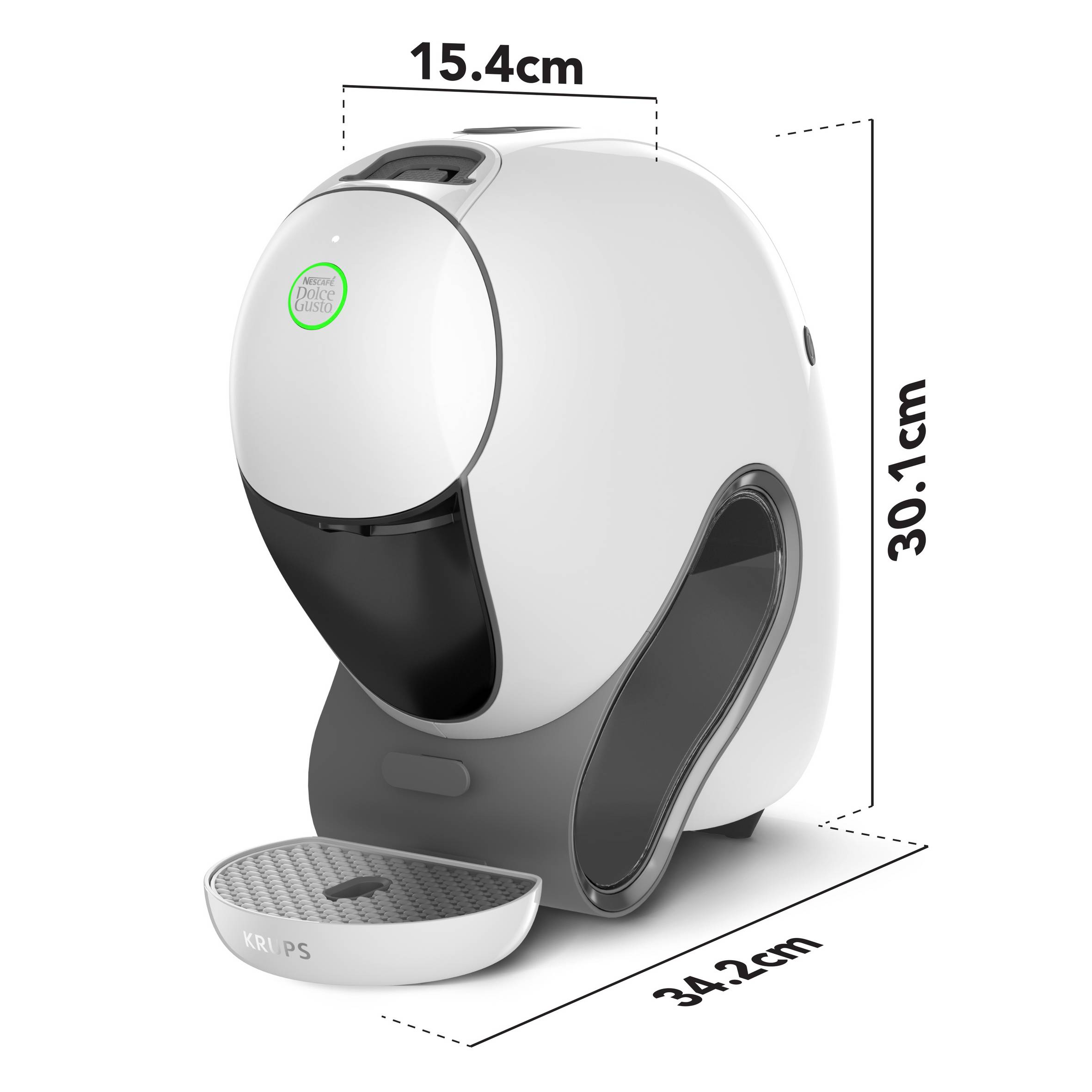 NESCAFE DOLCE GUSTO NEO CAFFE - Machine À Café KRUPS  pour Dosettes Compostables - Technologie Brevetée SmartBrew 3-En-1 - Cafetière Connectée - Cafés noirs, KP830110