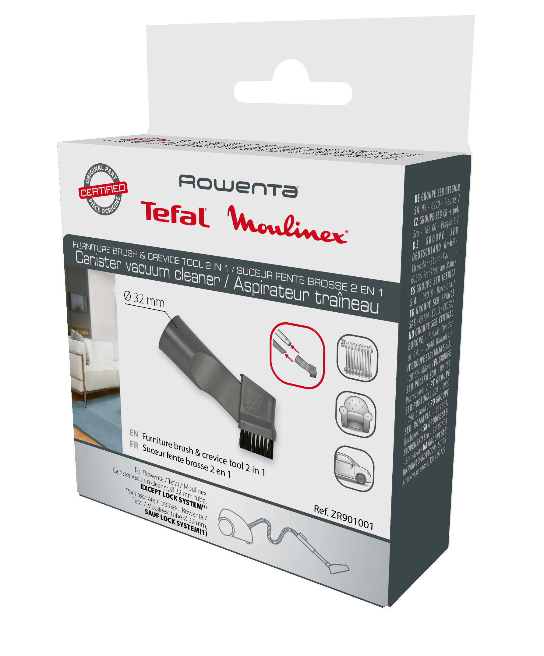 Suceur fente et brosse 2 en 1 ZR901001