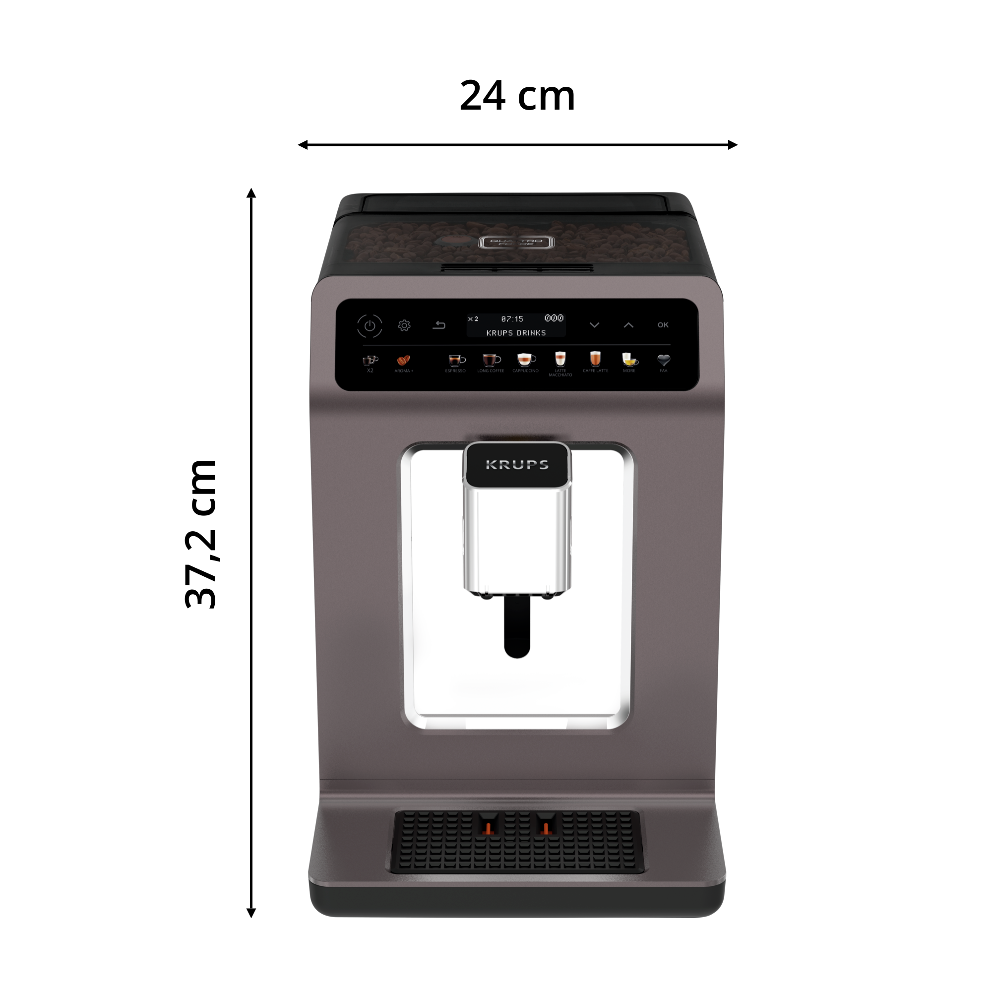 Evidence One, Krups, Machine à café à grains, 12 boissons, Interface tactile