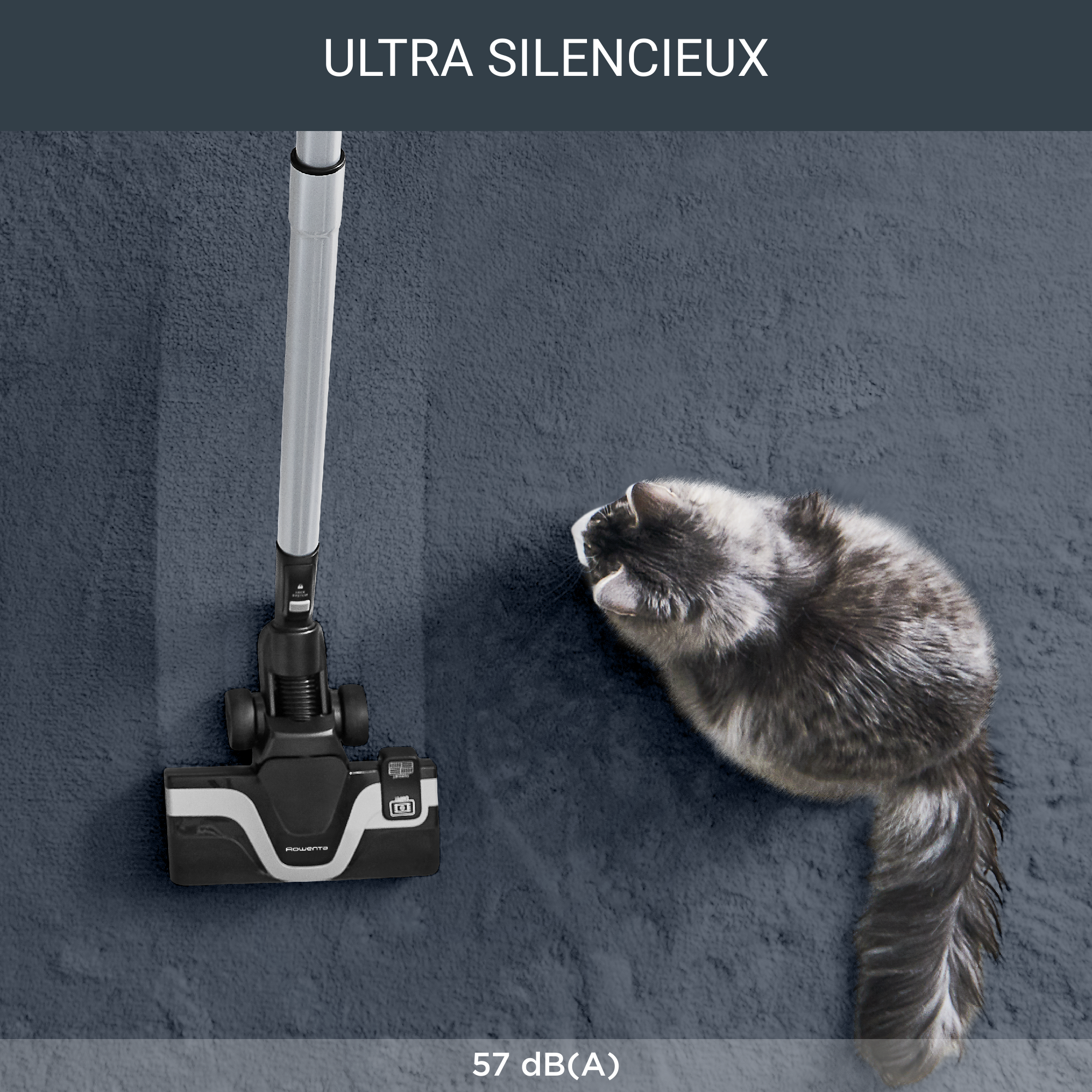Silence Force Effitech, Aspirateur avec sac, Ultra silencieux 57 dB(A), Basse consommation