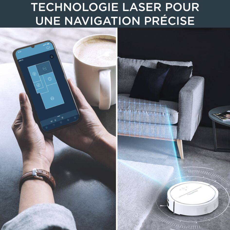 X-Plorer Série 120AI, Aspirateur robot, Navigation intelligente, 120min