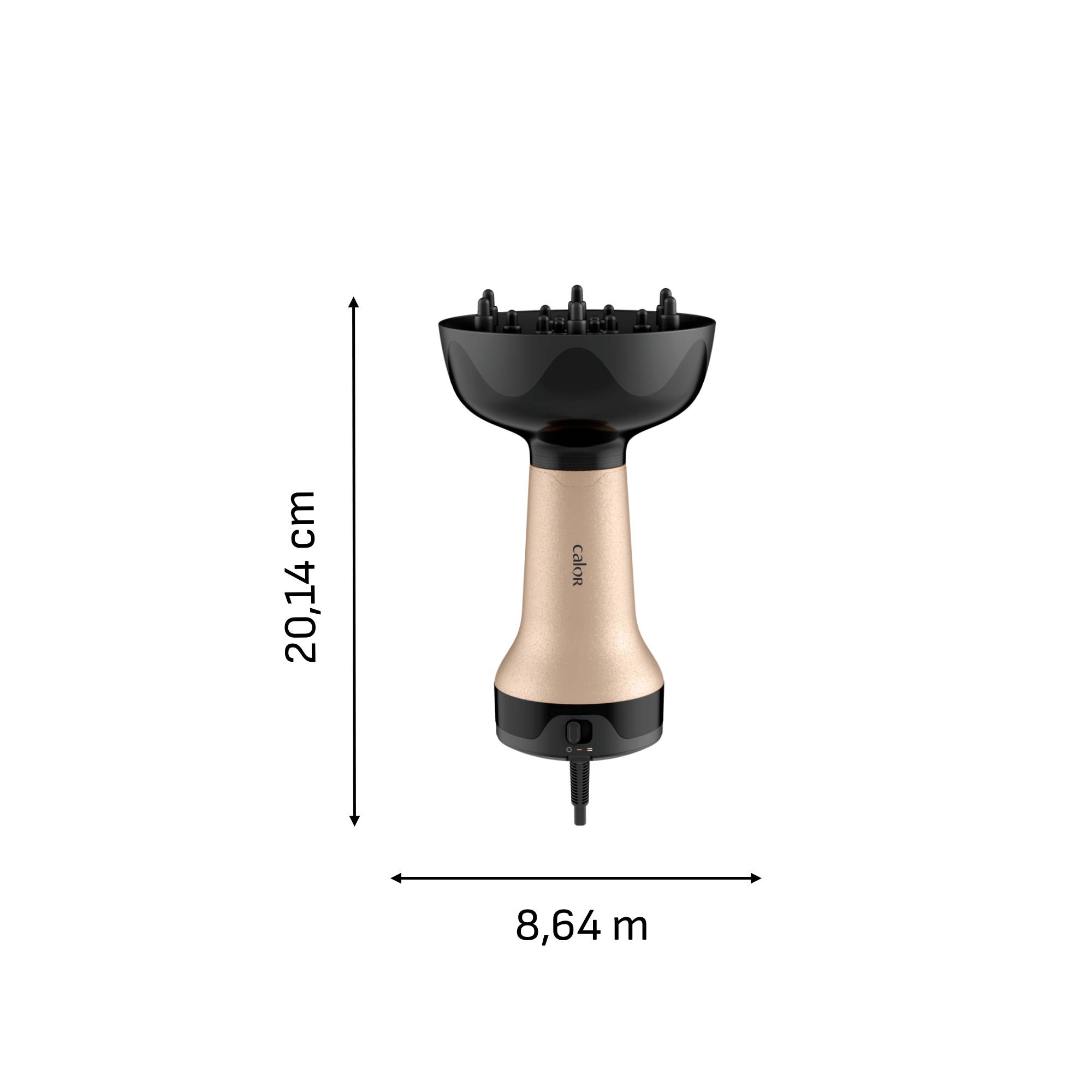 Curl Harmony, Sèche-cheveux diffuseur 3-en-1, Conçu pour les cheveux bouclés