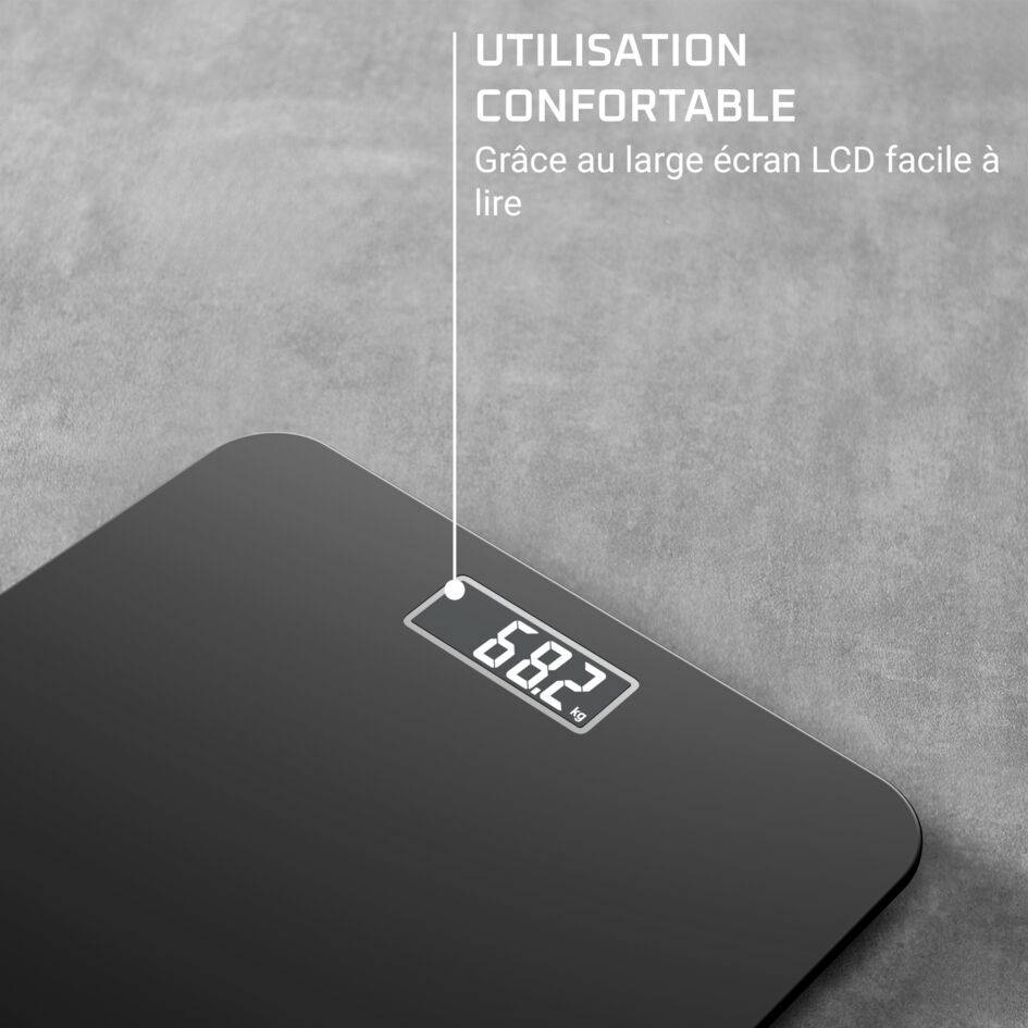 Premiss 2.0, Pèse-personne, Écran LCD facile à lire, Capacité de 160 kg