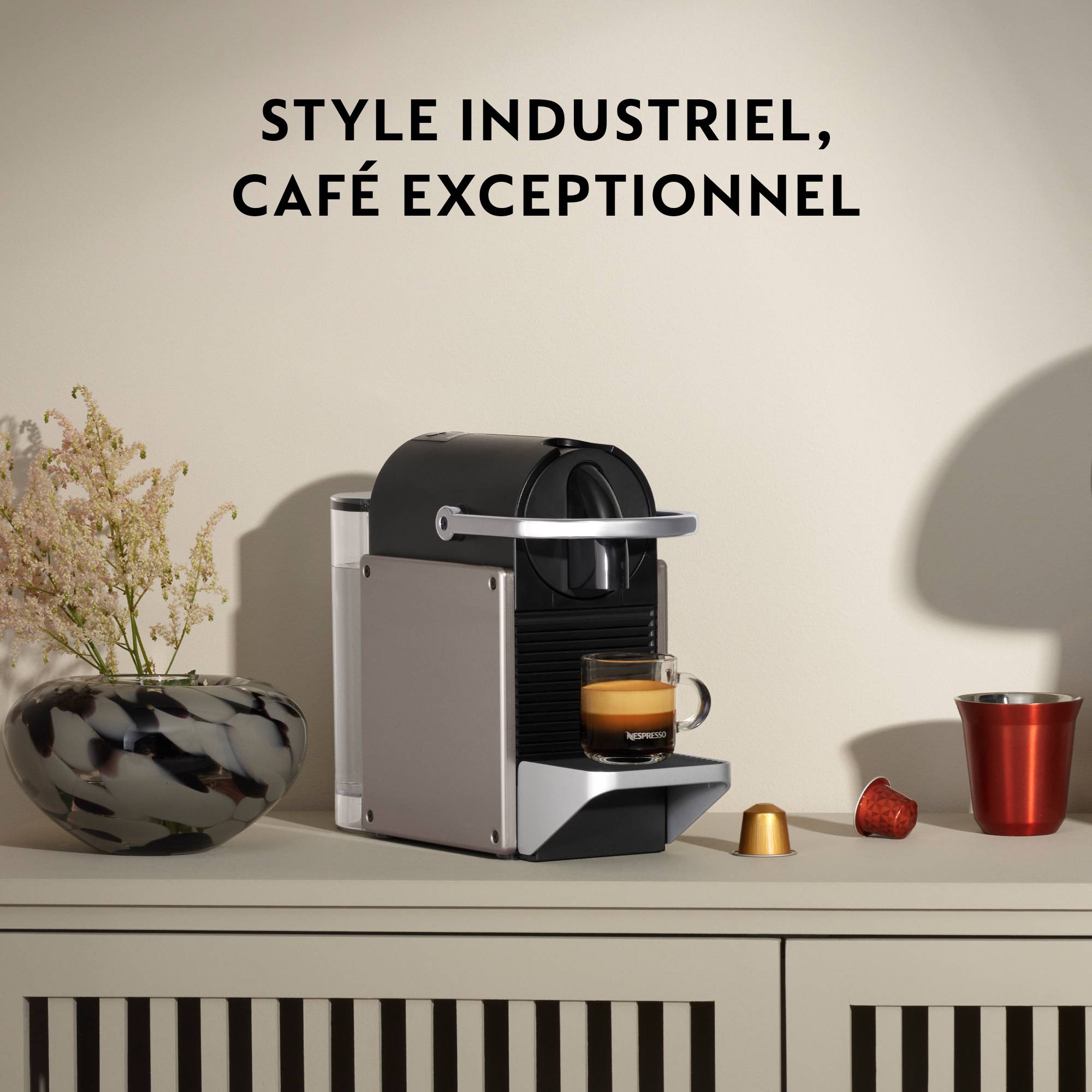 Nespresso Pixie Redesign by Krups, Titane