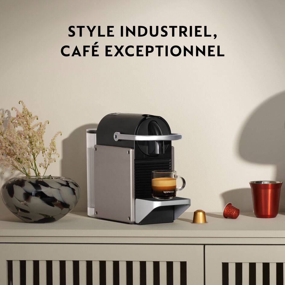 Pixie Redesign Nespresso, Machine à café à capsules, Titane, KRUPS