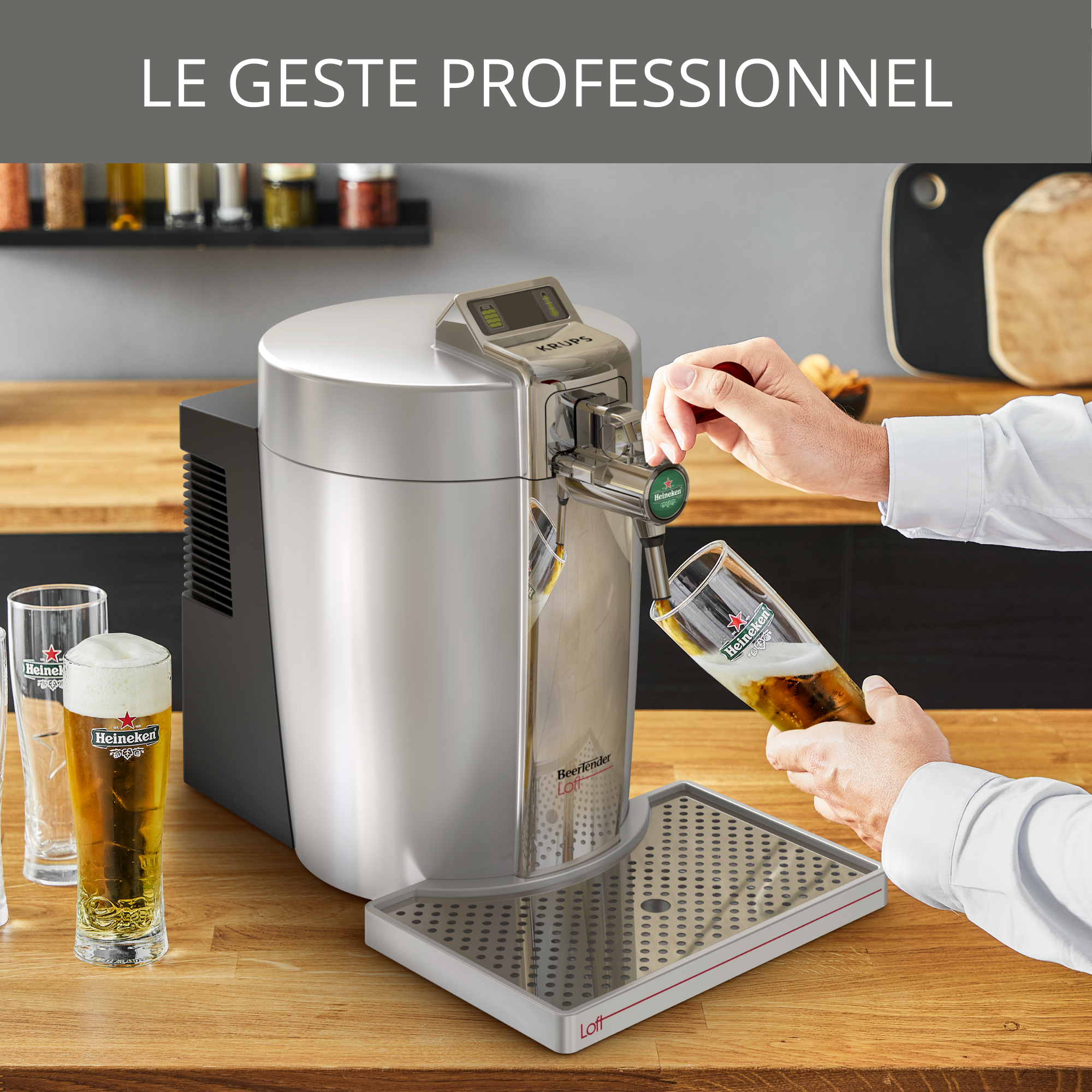 BEERTENDER  LOFT EDITION silver / chrome