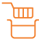 Icon orange d&apos;une friteuse krups pour page forfait de réparation