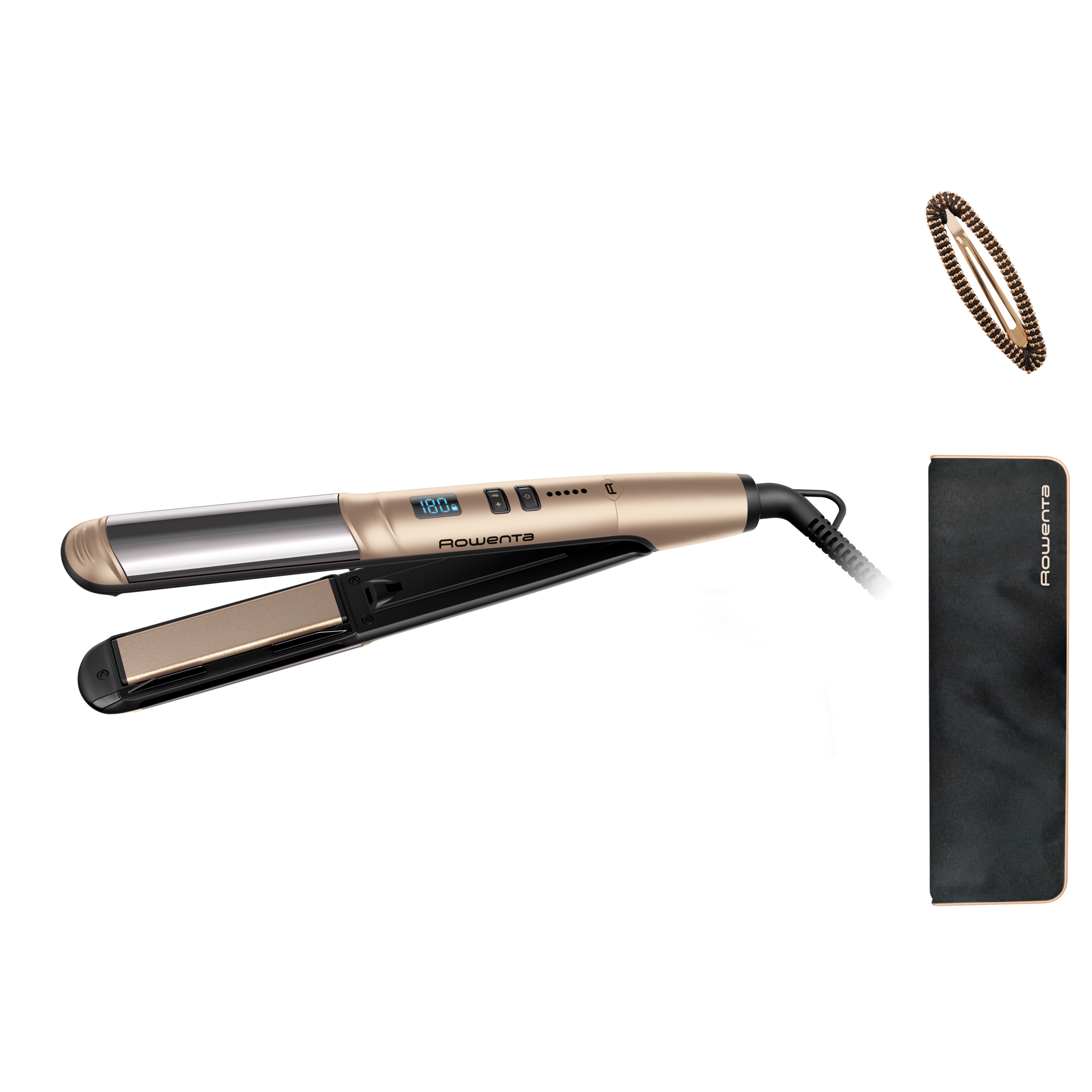 Glam & Shine, Lisseur, Appareil 2-en-1 pour lisser ou boucler les cheveux