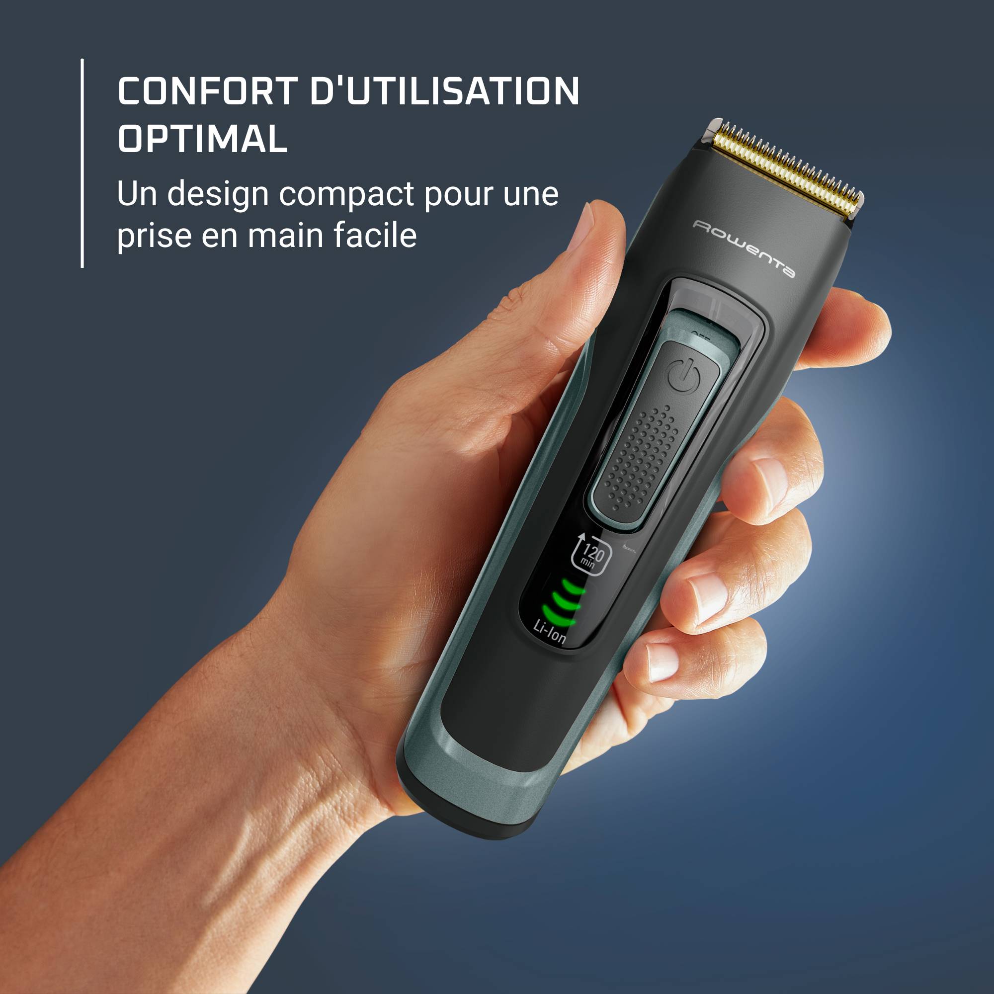 Advancer, Tondeuse cheveux et barbe pour homme, Lames auto-affûtées, Haute précision