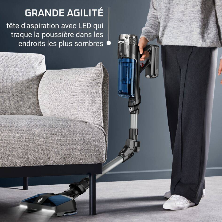 Aerospin, tête active 2-en-1, aspiration puissante et lavage actif à l'eau