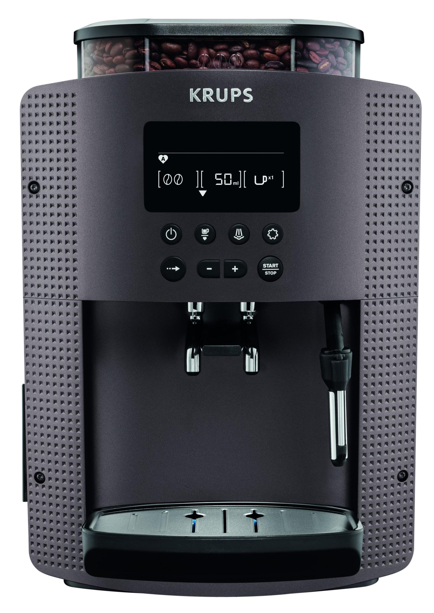 MACHINE EXPRESSO BROYEUR A GRAINS GRIS METALLISE