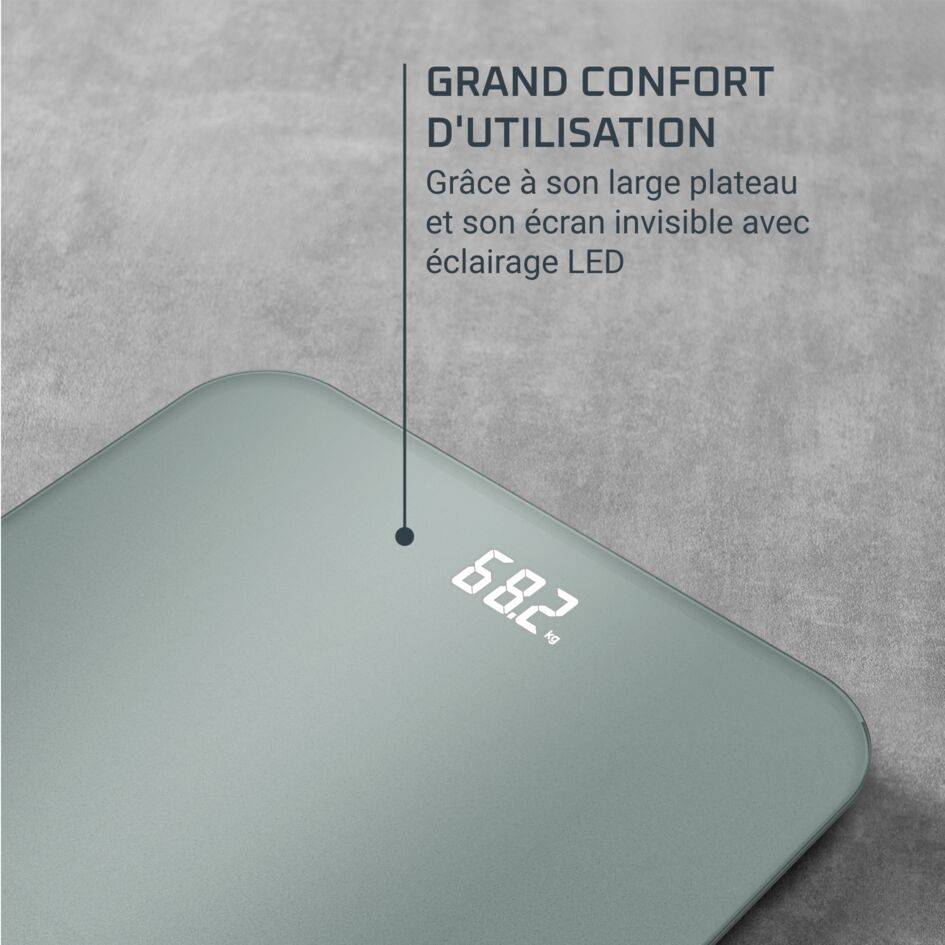 Classic 2.0, Pèse-personne, Écran invisible facile à lire, Capacité de 180 kg