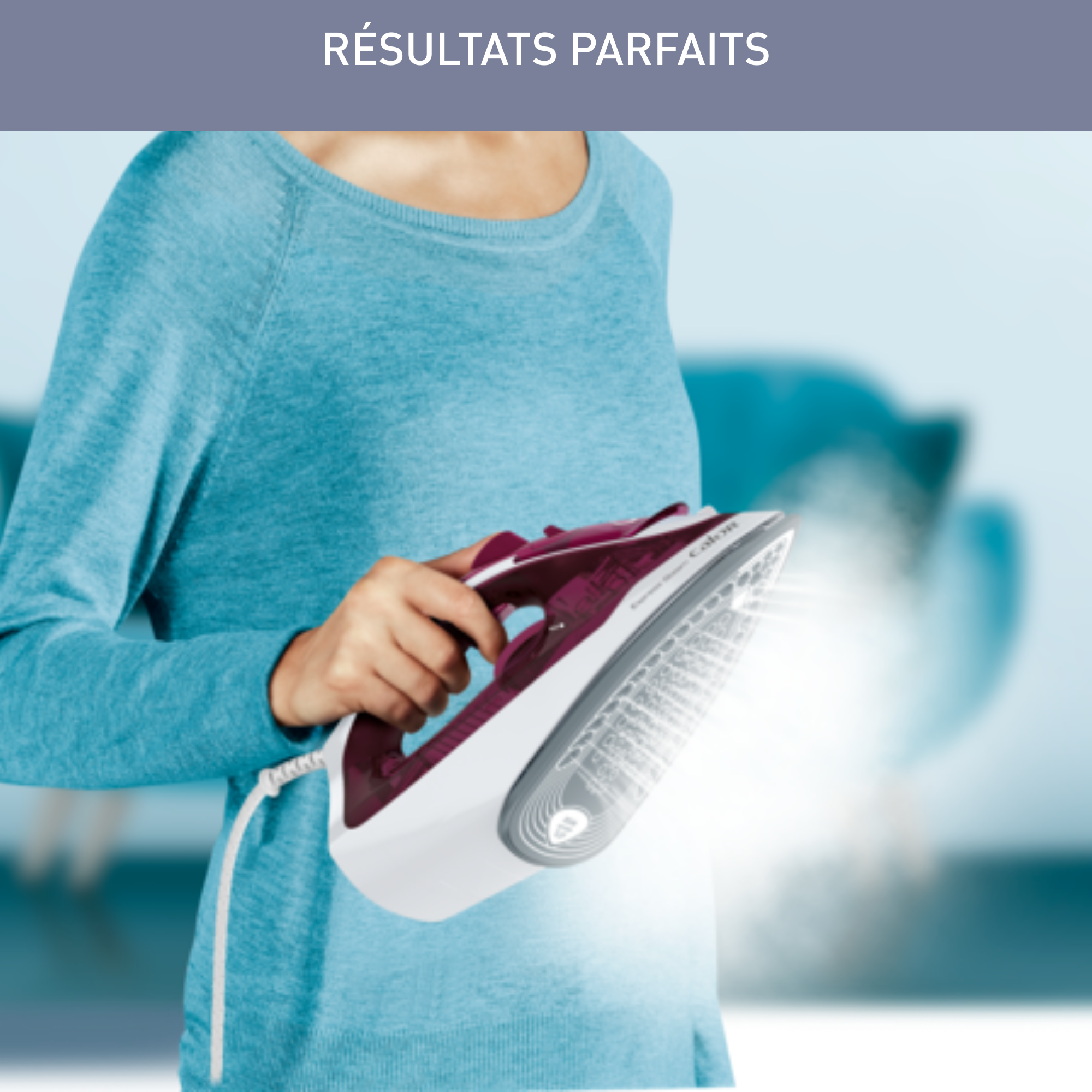 Express Steam, Fer à Repasser Vapeur, 35&nbsp;g/min, Pressing 160&nbsp;g/min, Calor