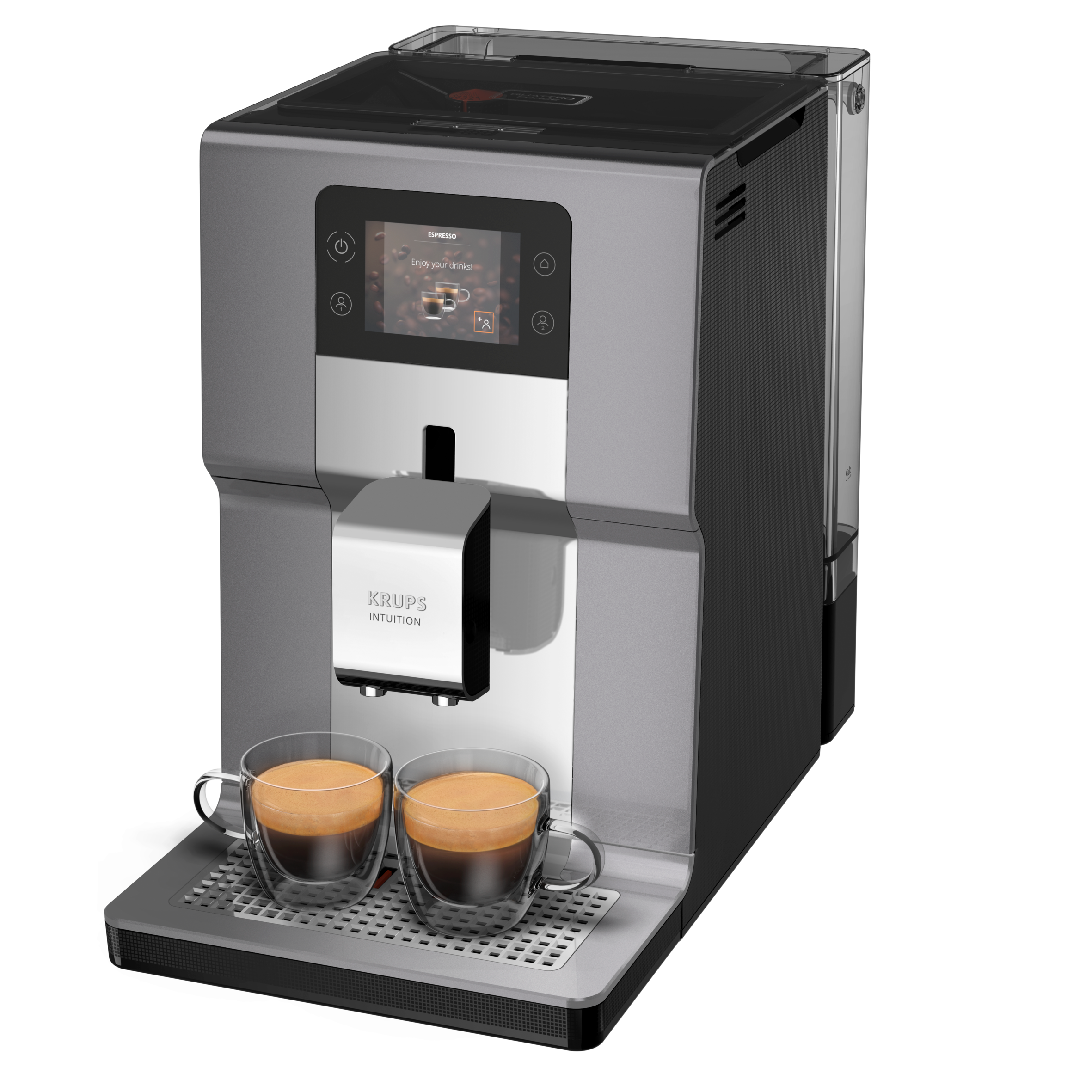 Intuition Préférence+, Krups, Machine à café à grain, 15 boissons, Ecran tactile