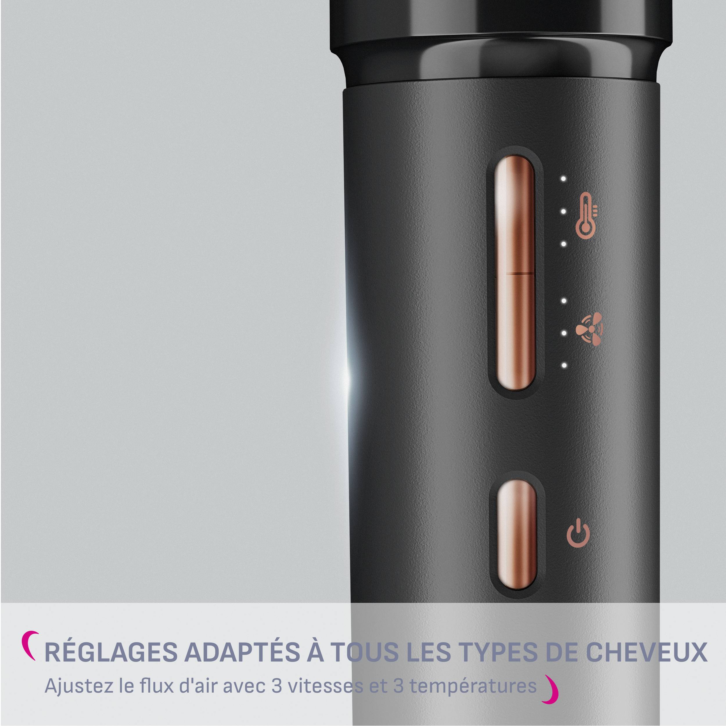 Air Shape, Brosse soufflante multistyler 4 en 1, Puissant et léger