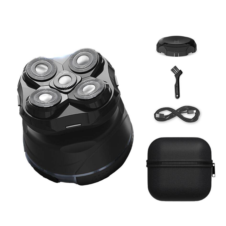 GentleBald, Rasoir tête, 5 têtes de rasage, Lames revêtement Titanium