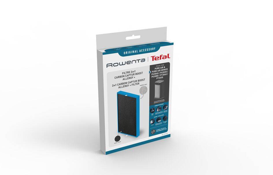 Filtre 2 en 1 Carbon Captur boost et Allergy+ XD7231E0