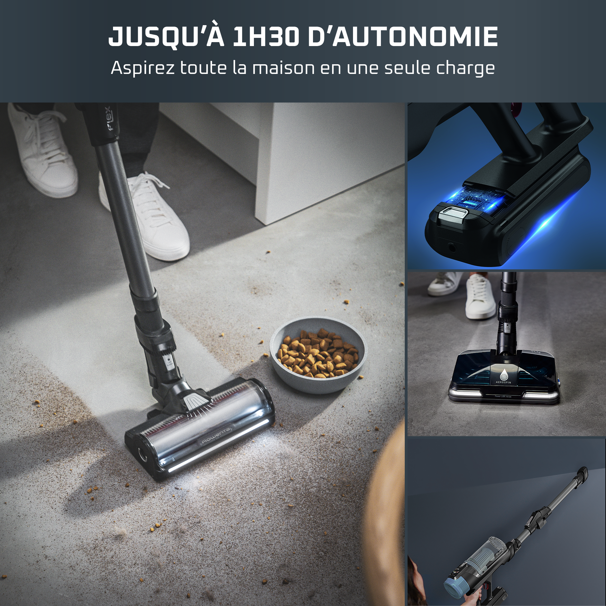 X-Force Flex 14.80 Aqua, Aspirateur balai laveur sans fil, 240 AW, 90 min, Allergie