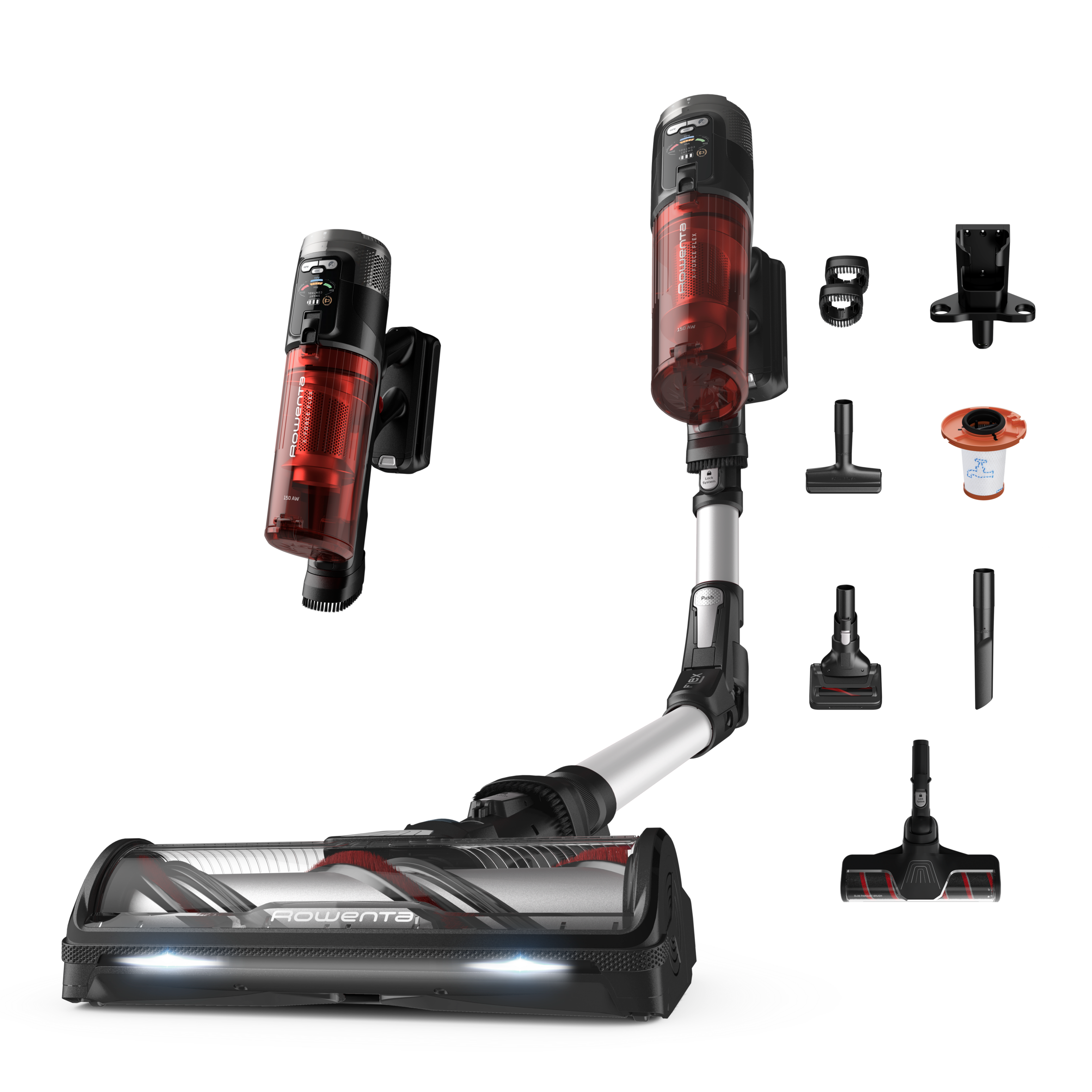 X-Force Flex 13.60, Aspirateur balai sans fil, 150 AW, 60 min, Kit complet animal
