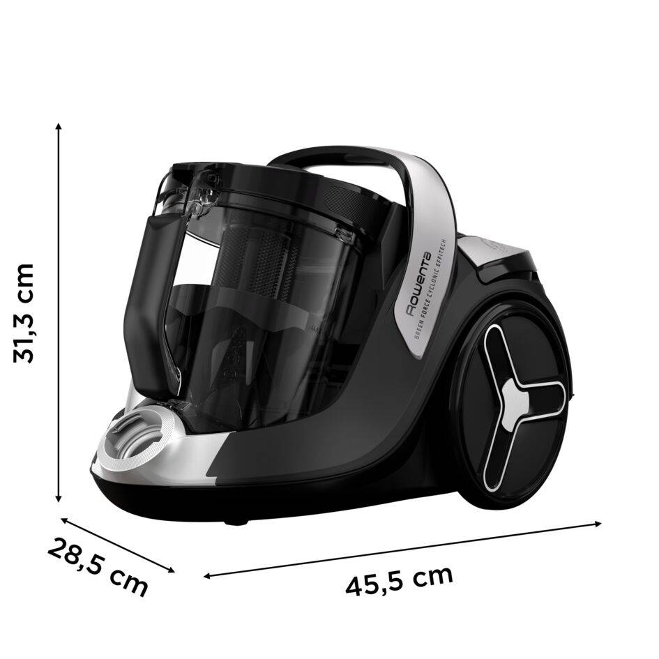 Green Force Cyclonic Effitech+, Aspirateur sans sac, 66 db(A), Puissant, 2,5L
