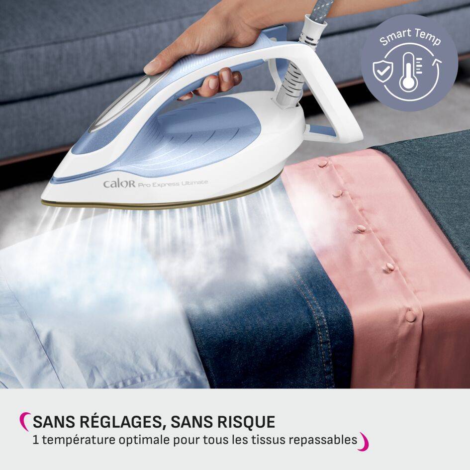 Calor Pro Express Ultimate II, Centrale Vapeur Haute Pression, 7,6 Bars, Débit vapeur 580 g/min, Sans réglage, Fabriqué en France, GV9710C0