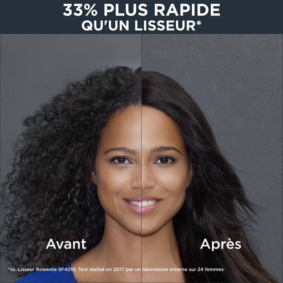 Power Straight, Brosse lissante, Lissage facile cheveux frisés et crépus