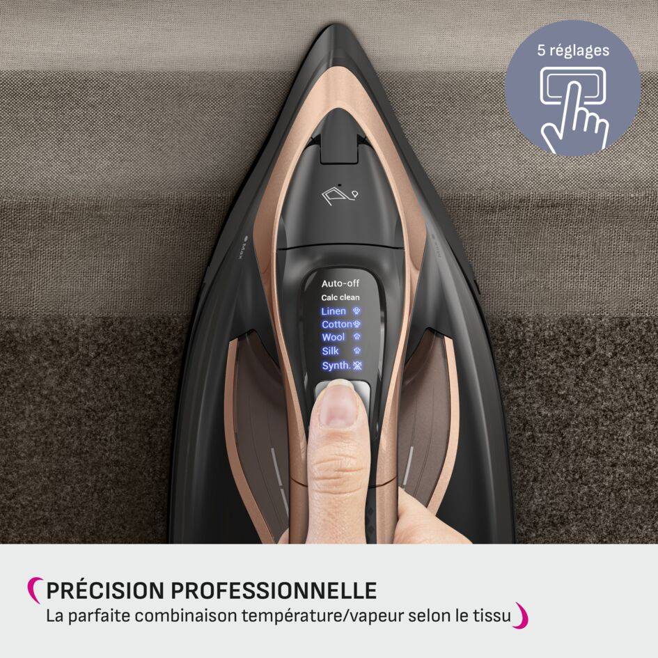 Ultimate Power Pro, Fer à Repasser Vapeur, 85 g/min, Pressing 300 g/min, Puissant, Calor