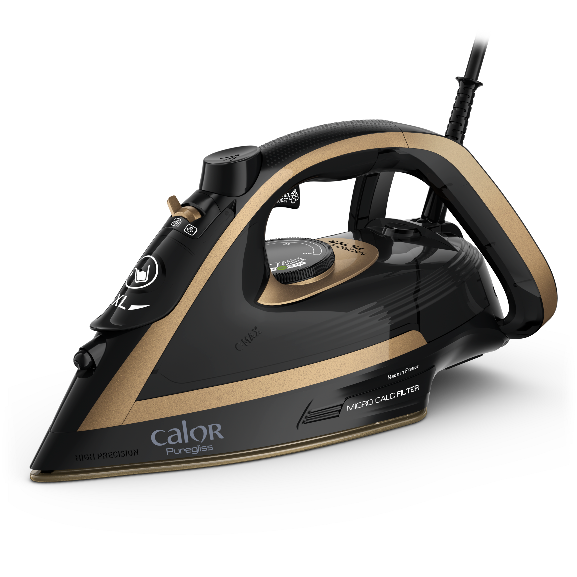 FER A VAPEUR Puregliss 3000 W NOIR ET OR